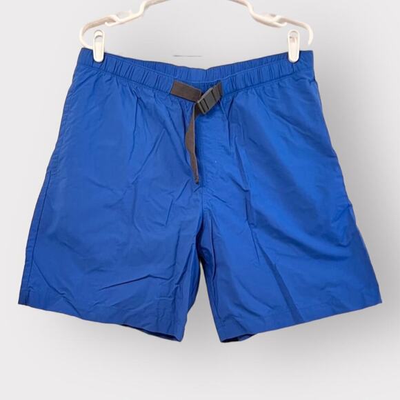 Columbia NEW Mens Omni-Shade Swim Trunks sz M Board Shorts Blue Zip Pocket - Picture 1 of 6